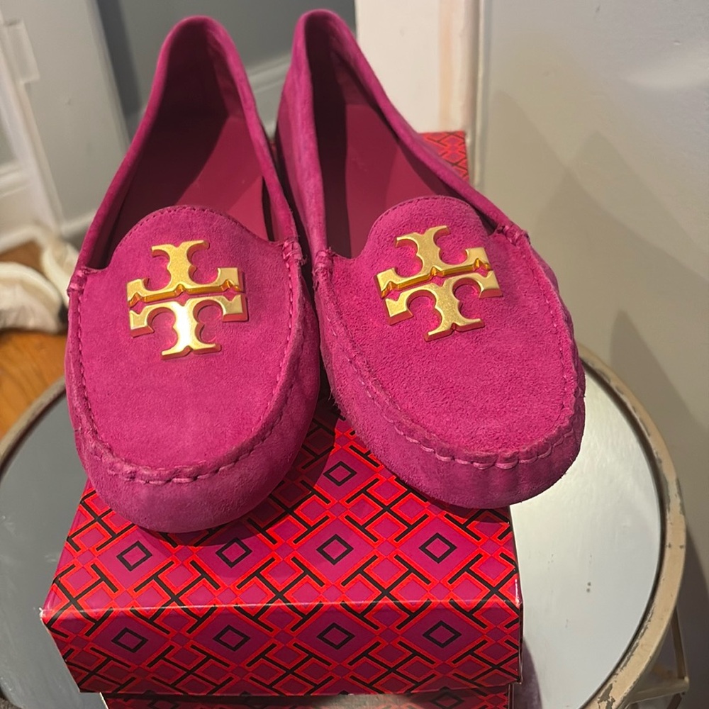 Everly SUEDE DRIVERS PRICKLY PEAR ROLLED Brass